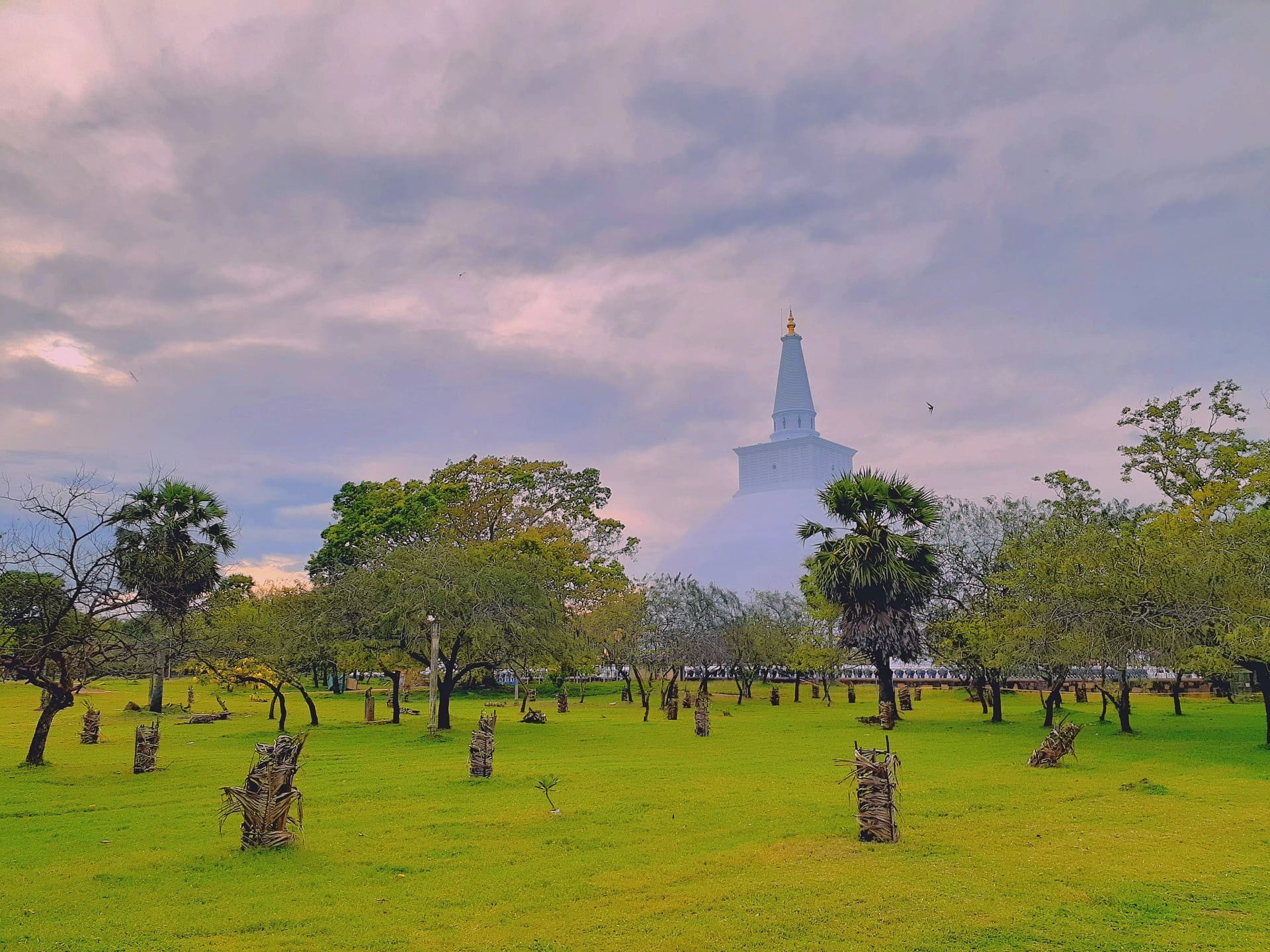 Ruwanwelisaya white dagoba stupa at Anuradhapura sacred city