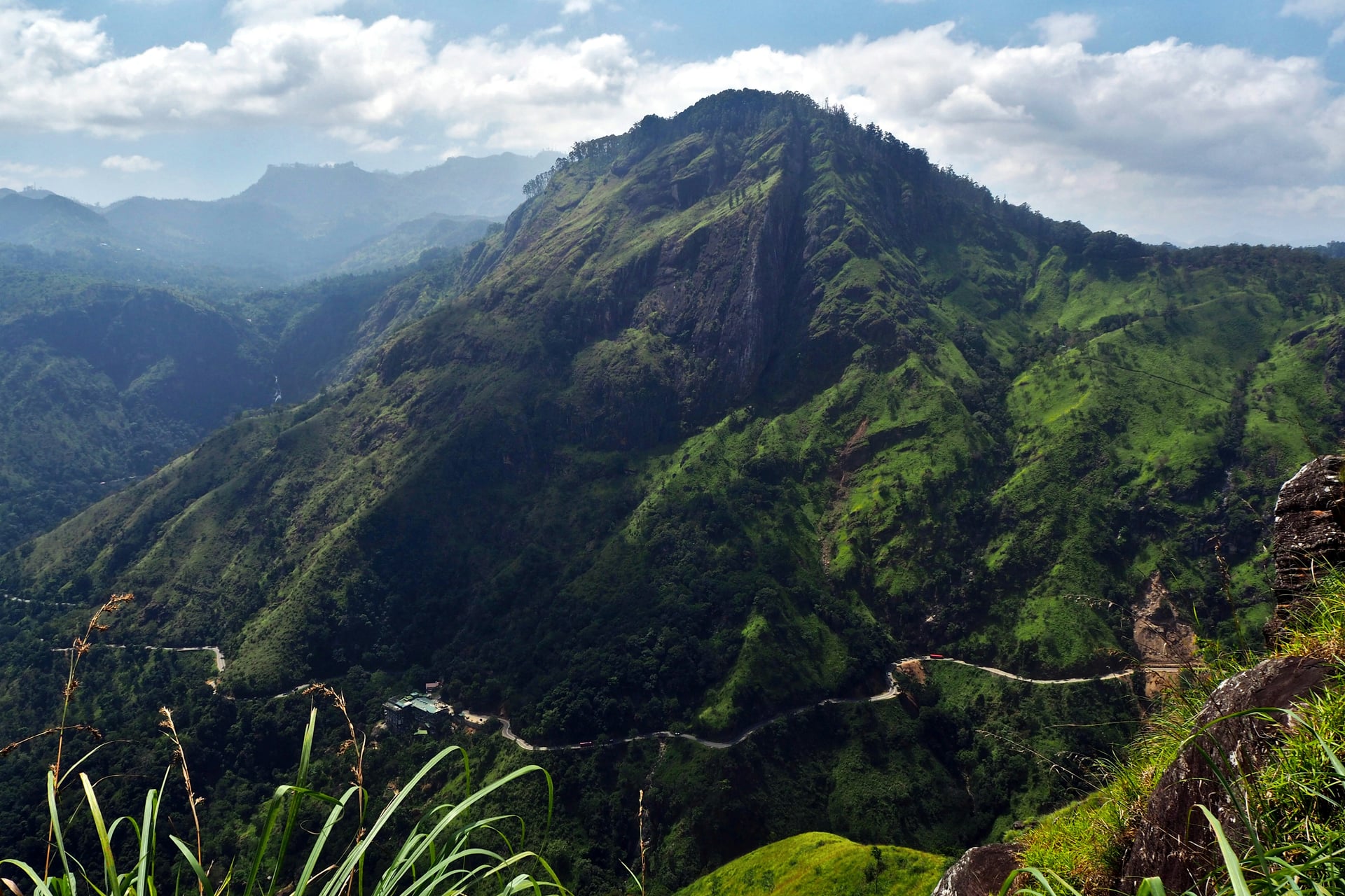 Ella Rock mountain panorama viewed from Little Adam's Peak hiking trail