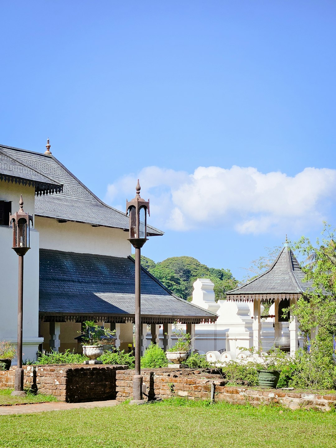 Intricate architectural details of the temple exterior